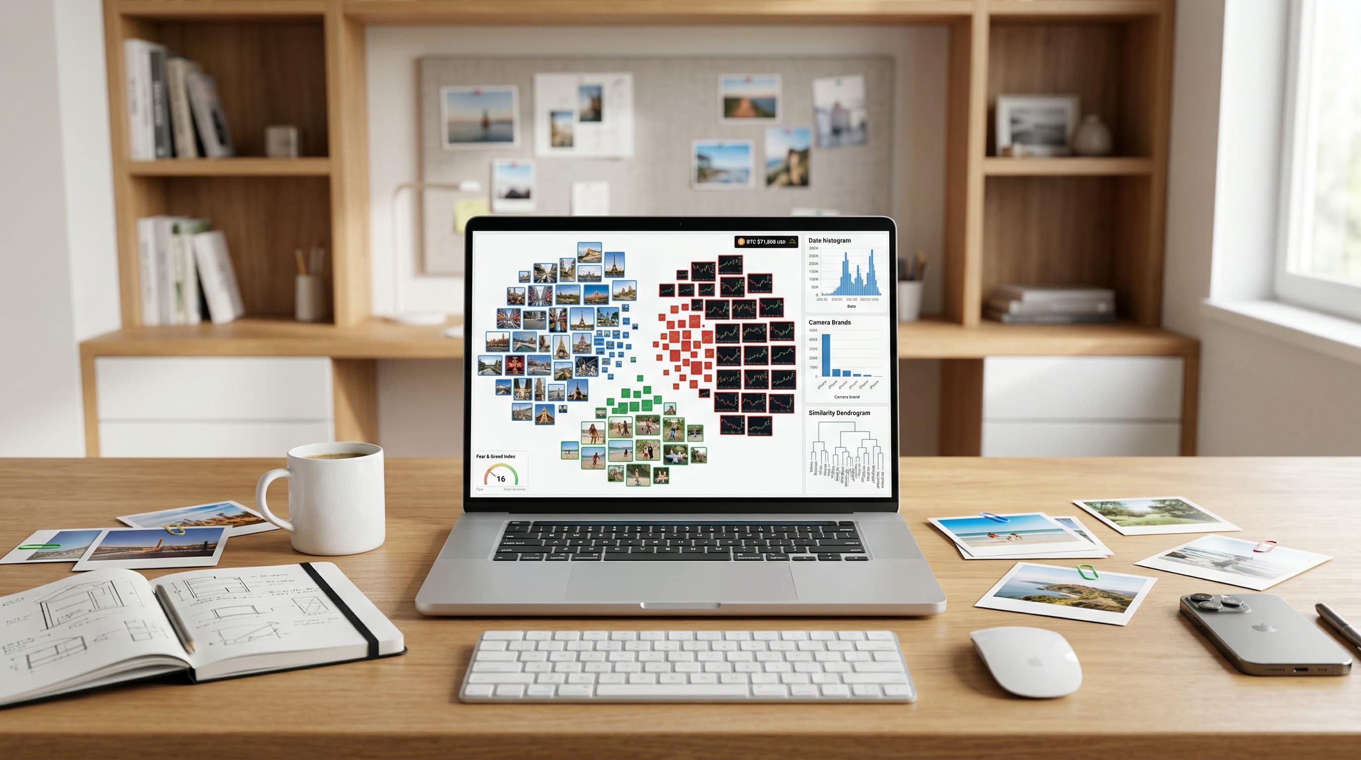 AI Desktop Agent Organizes 672 Photos with Data Viz Insights