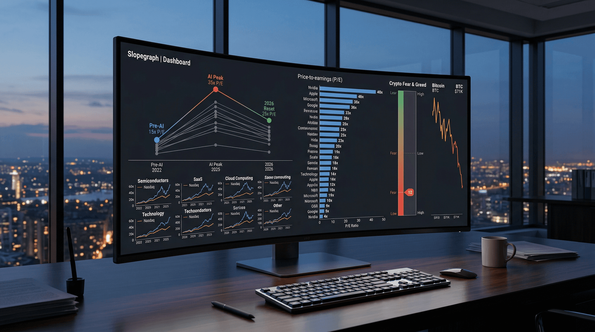 Tech Valuations Reset 28% to Pre-AI Levels as Nasdaq P/E Hits 25x