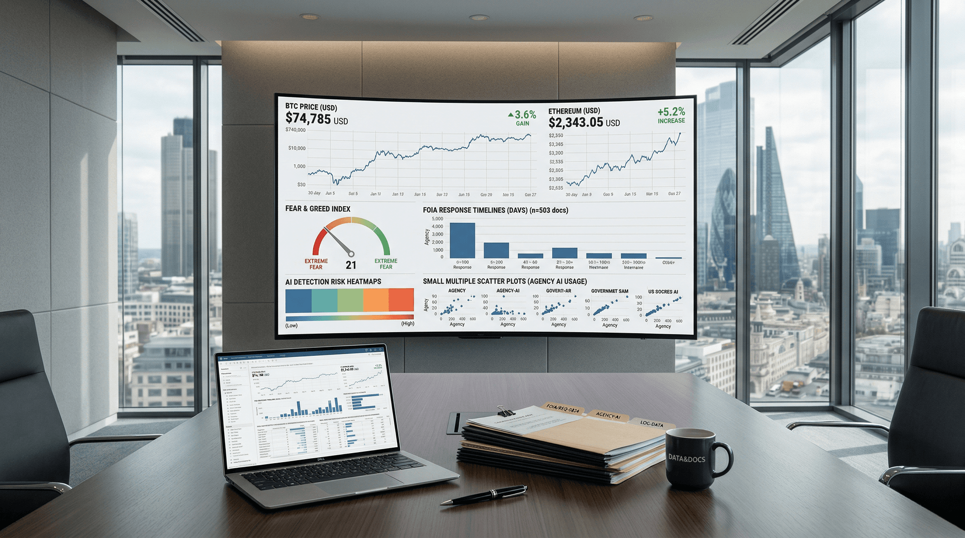AI-Powered Public Records Analysis Tracks BTC $74,785 Fear
