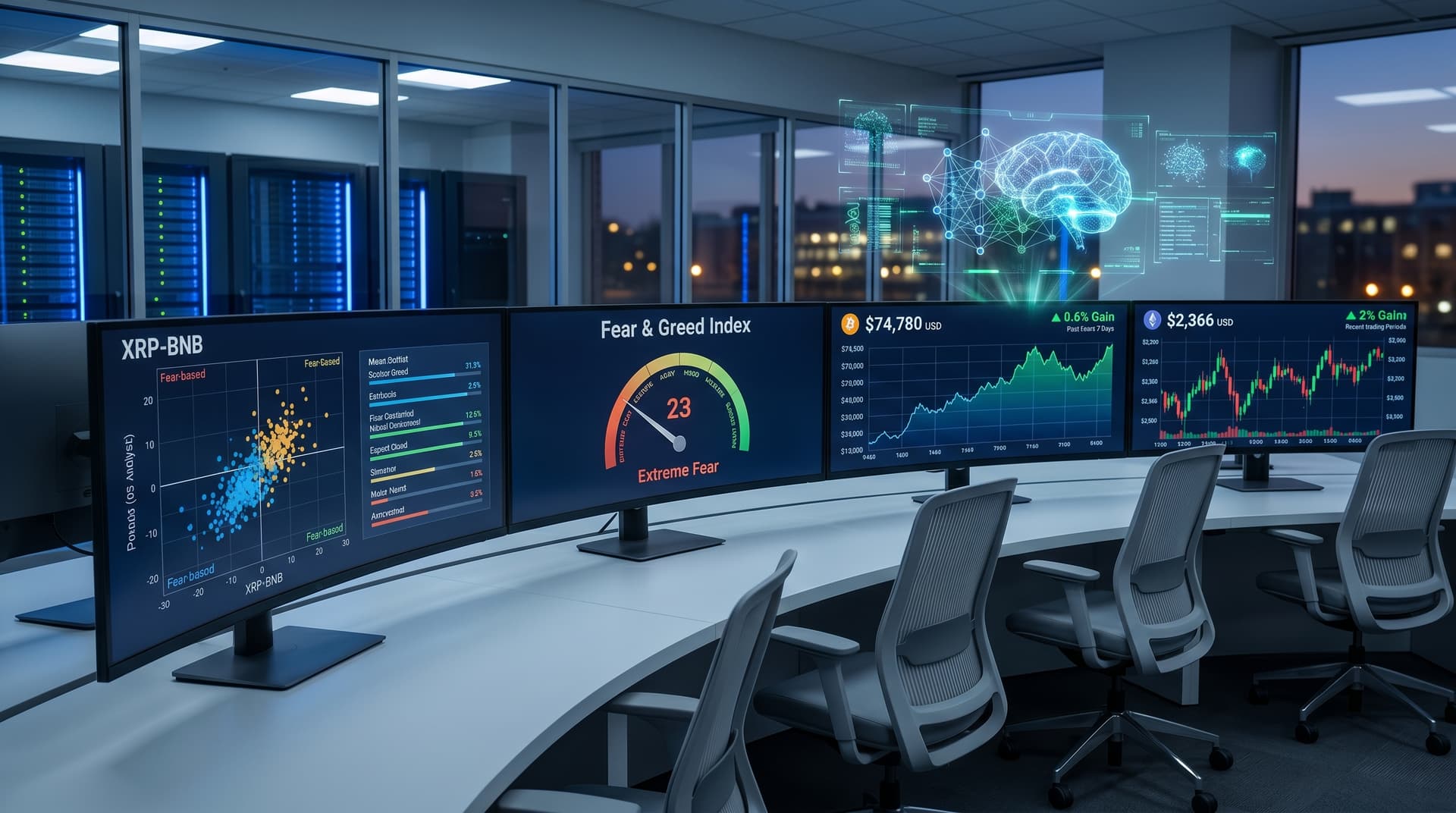 AI Analytics Revolutionizes NJIT Data Viz: Fear 23, BTC $74K