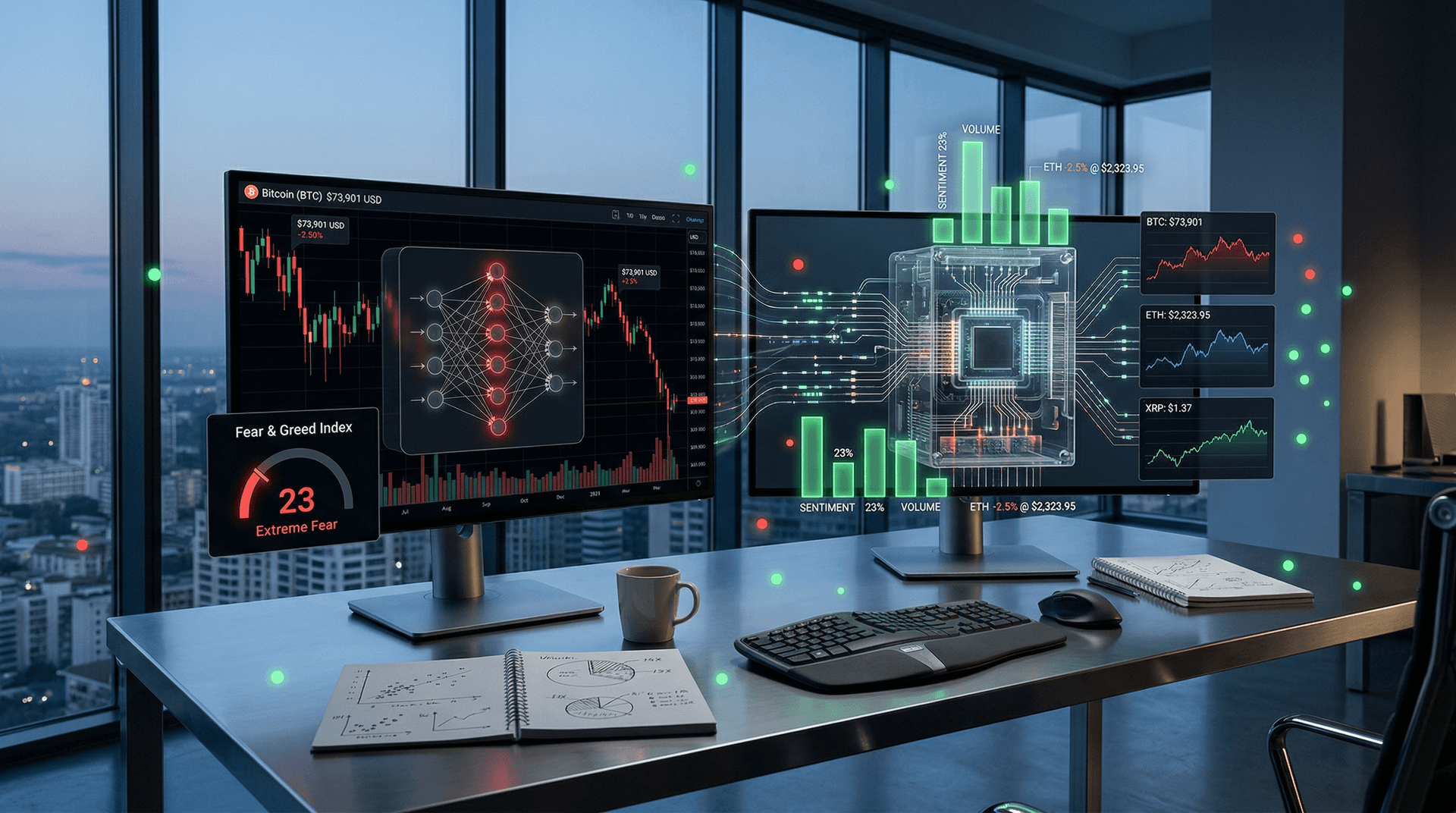 AI Interpretability Data Visualization Essential as BTC Drops 2.1% to $73,901